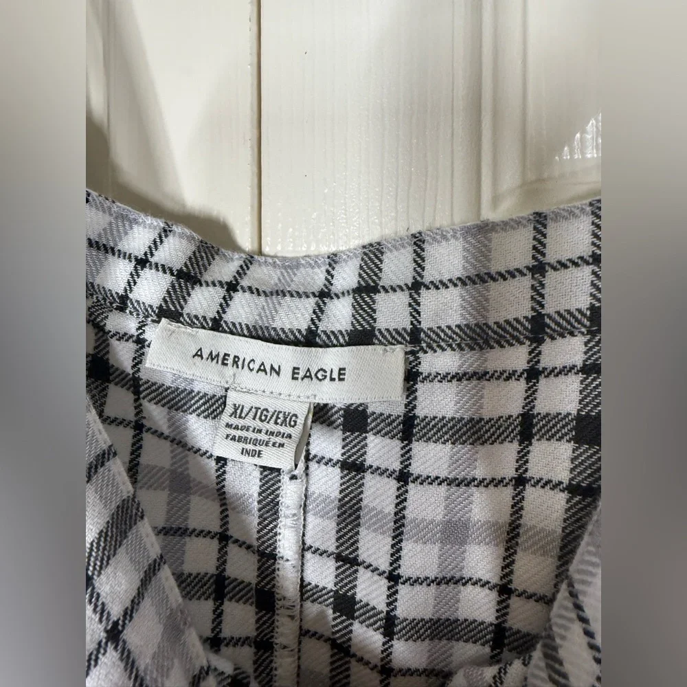 American Eagle Women’s Plaid Overall Mini Dress - Picture 3 of 7